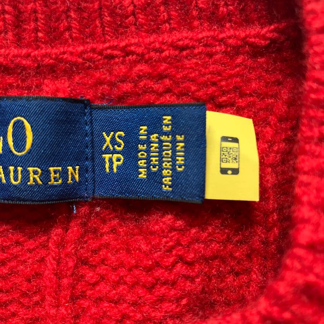 ポロラルフローレン　ケーブルニットカーディガン　ポニー刺繍　カシミヤ　XS