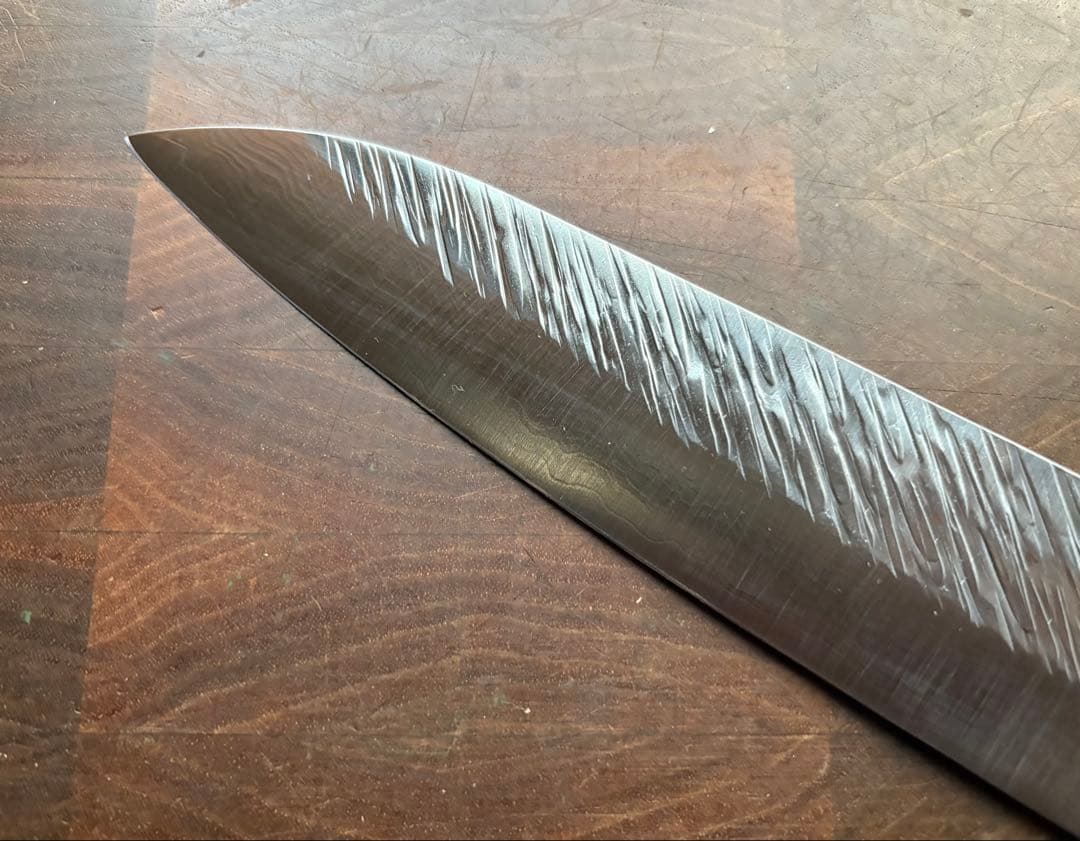 黒崎優　風神　ダマスカス　VG-10 牛刀　210mm 包丁　槌目　越前打刃物