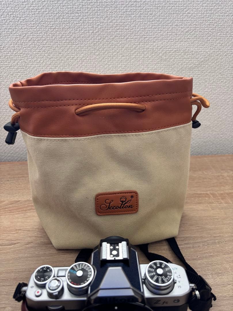 Nikon Z fc 二本レンズ 木製グリップ付き