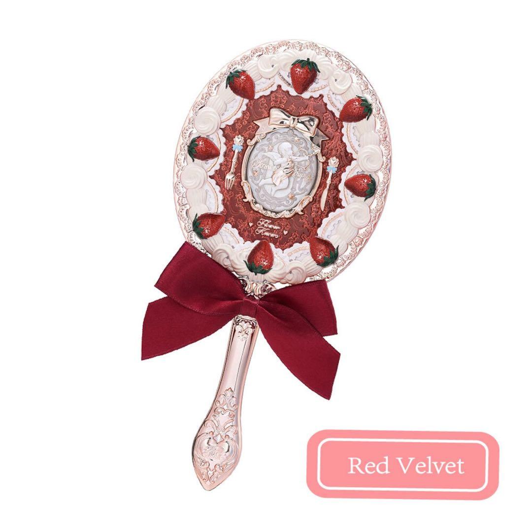 【5点セット】フラワーノーズ　ストロベリーキューピッドハンドミラー＆ヘアクリップ