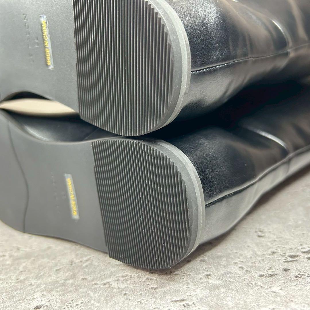 【極美品】ルタロン 2cmワイドシャフトロングブーツ LL レザー