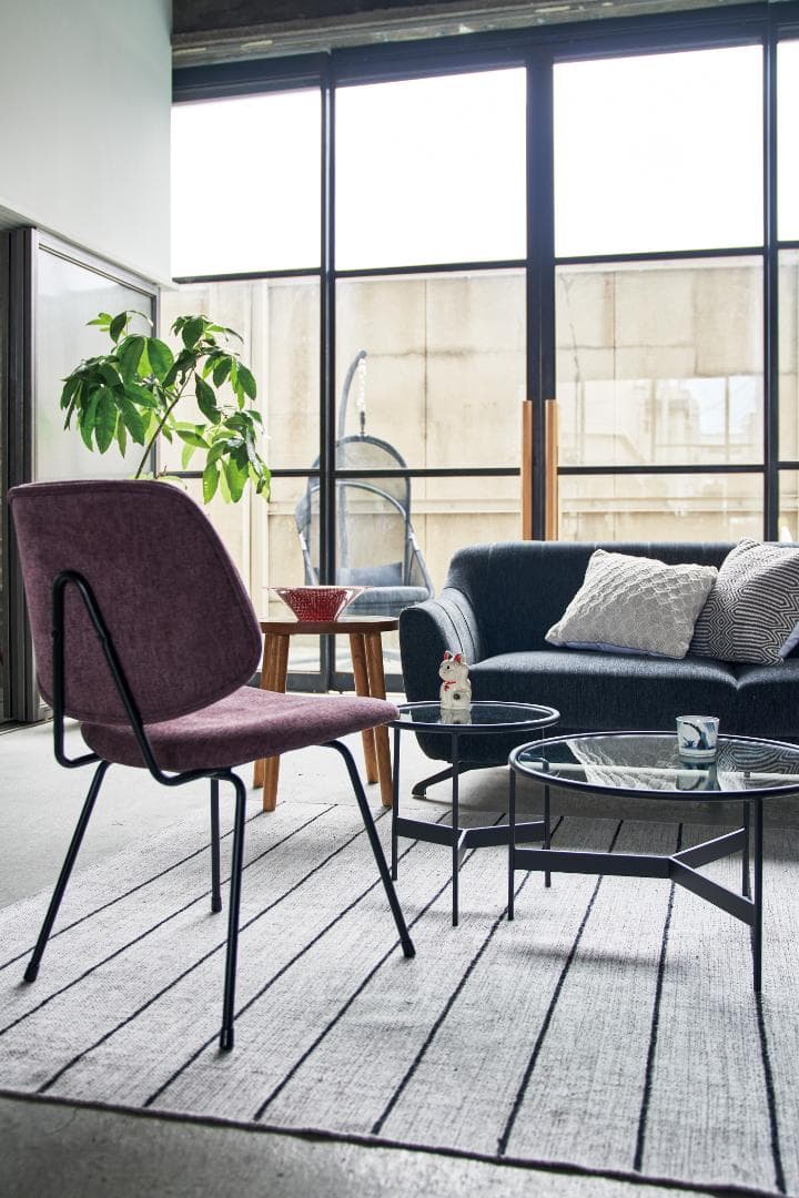 Lサイズ ガラステーブル サイドテーブル 高さ36cm HIT-241 N01