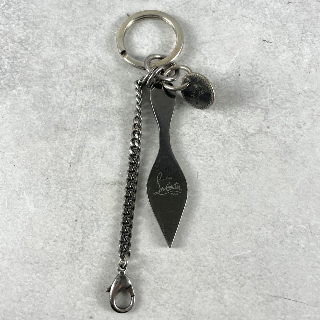 【極美品】クリスチャンルブタン キーリング レッドソール ロゴ金具 赤
