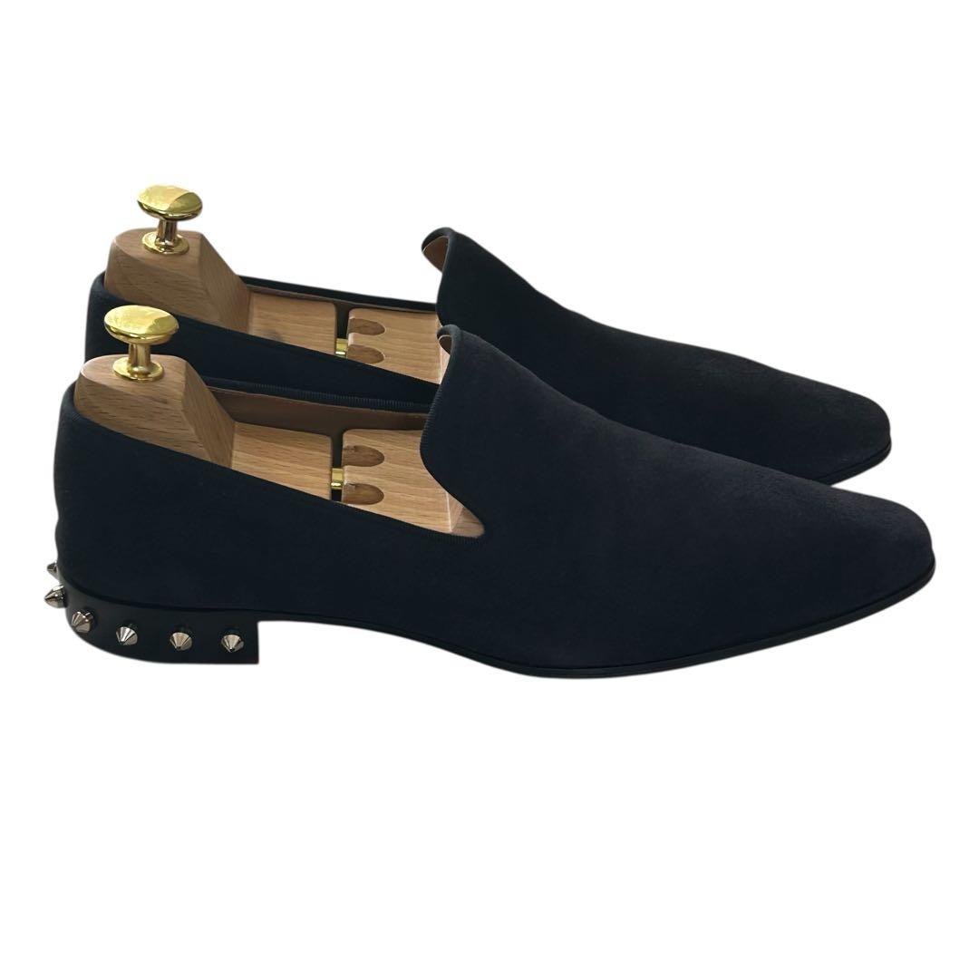 ナオキング クリスチャンルブタン スエードスリッポン ネイビー26cm
