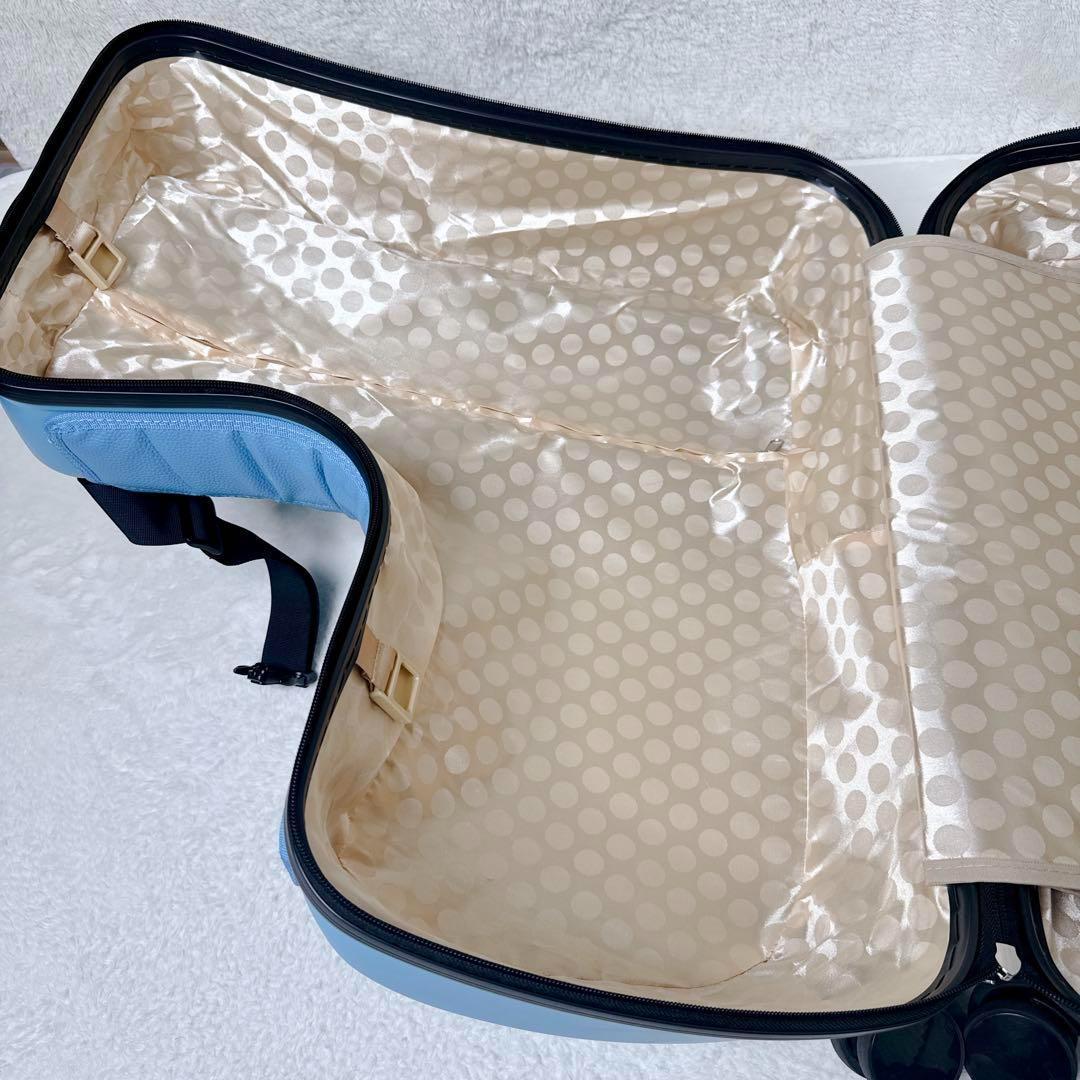 子供が乗れるキャリーケース スーツケース クッション ベルト 旅行 ブルー