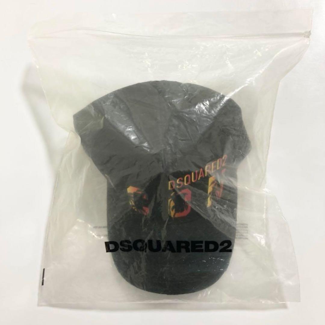 新品 定価4.0万円 DSQUARED2 キャップ ICONロゴ 黒