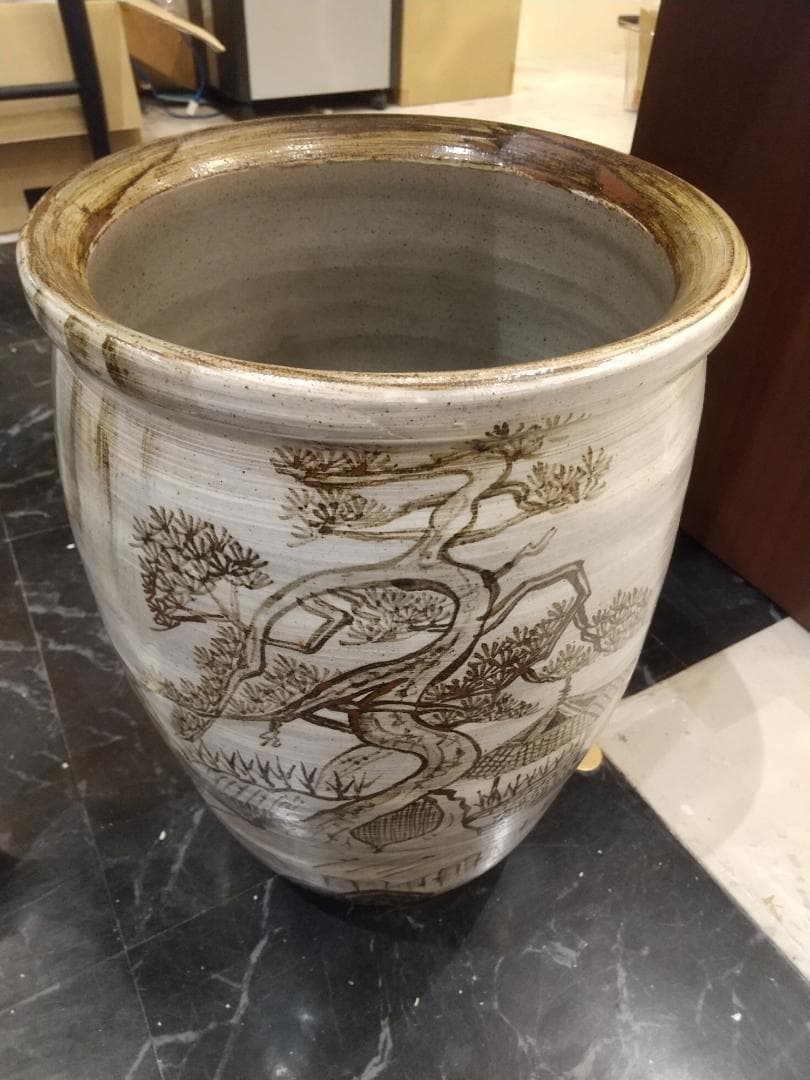 ■美品■多々良焼 宸山窯　壺　傘立て　花器