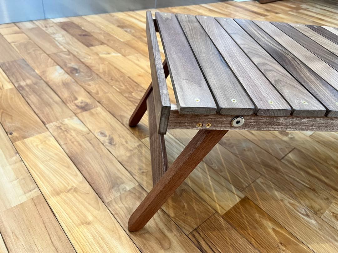 ウォルナット折り畳み脚キャンプテーブル