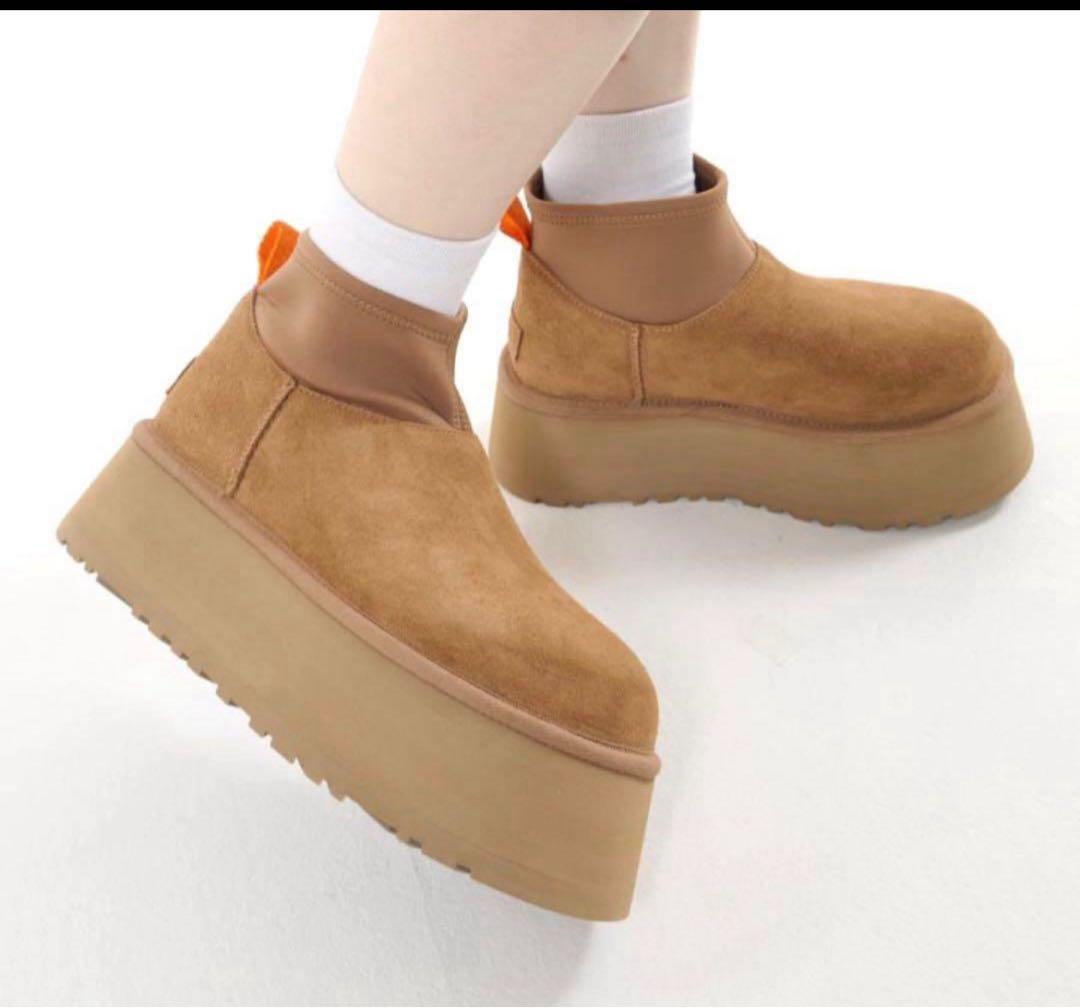 限定値下げUGG ✮厚底　ミニディッパー　プラットフォーム　ムートンブーツ