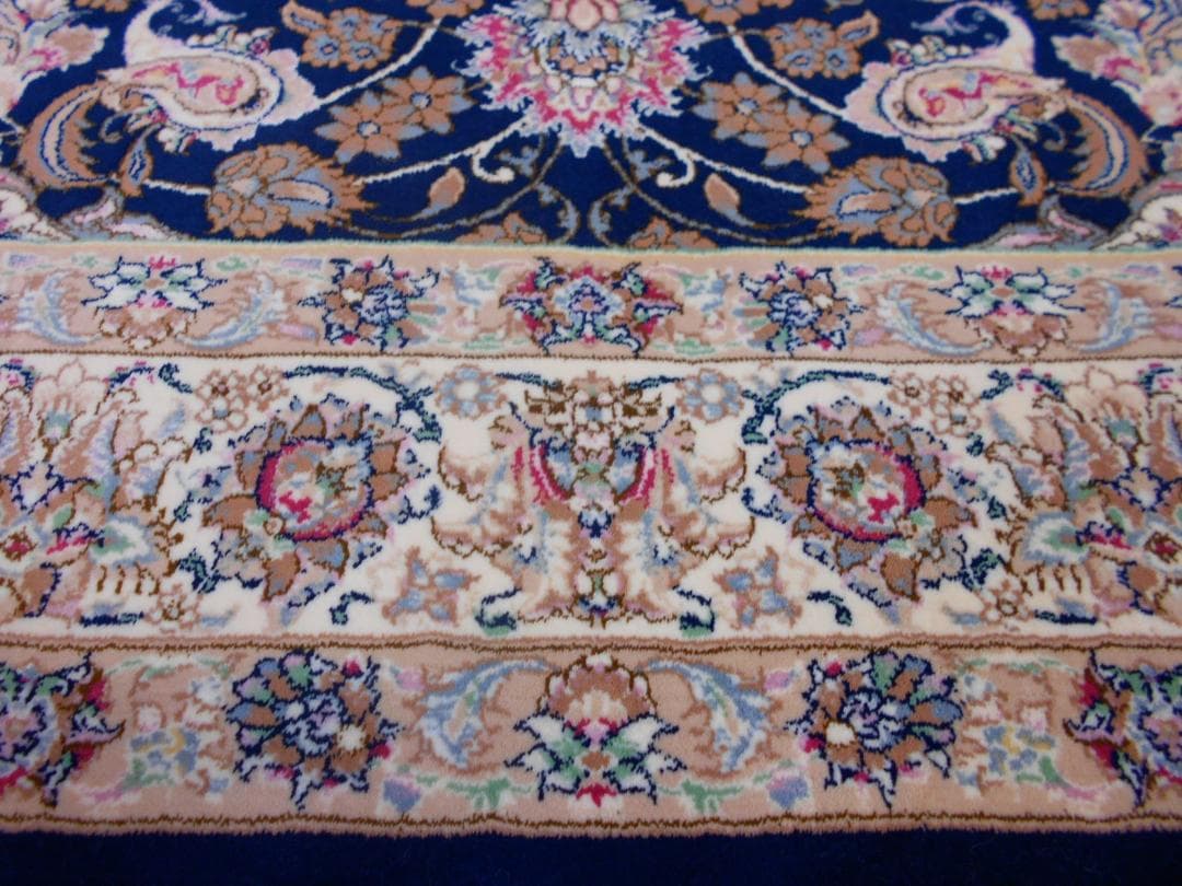 170万ノット！輝く、多色織絨毯！本場イラン産100×150cm-200781