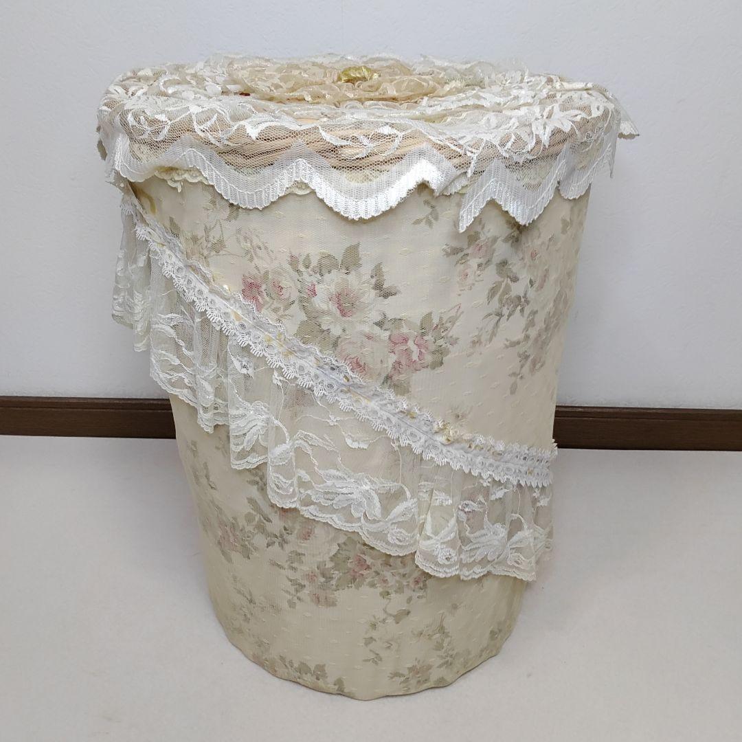レースダストボックス 蓋付き 大型 高さ48cm 装飾 おしゃれ 送料無料