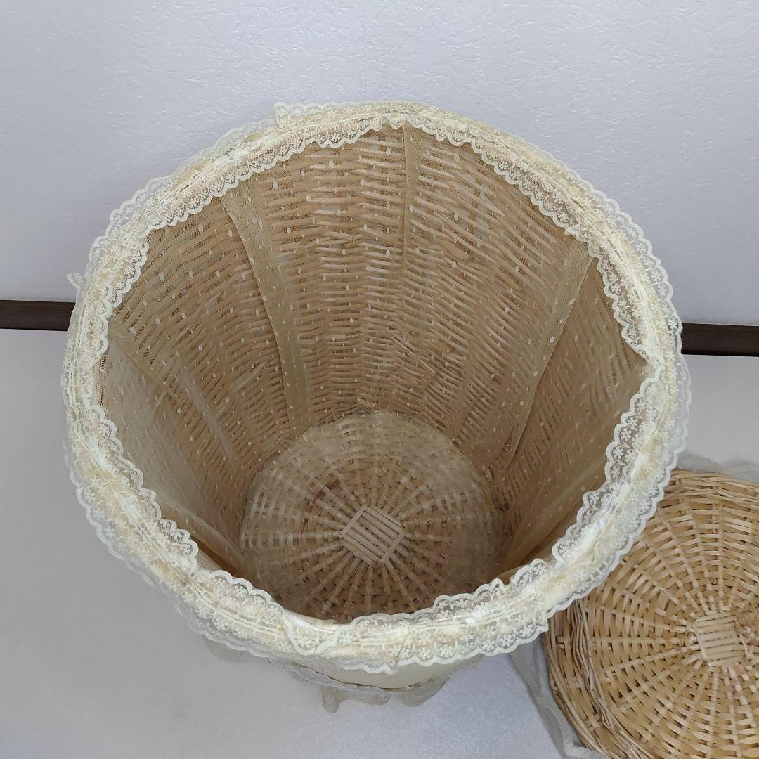 レースダストボックス 蓋付き 大型 高さ48cm 装飾 おしゃれ 送料無料