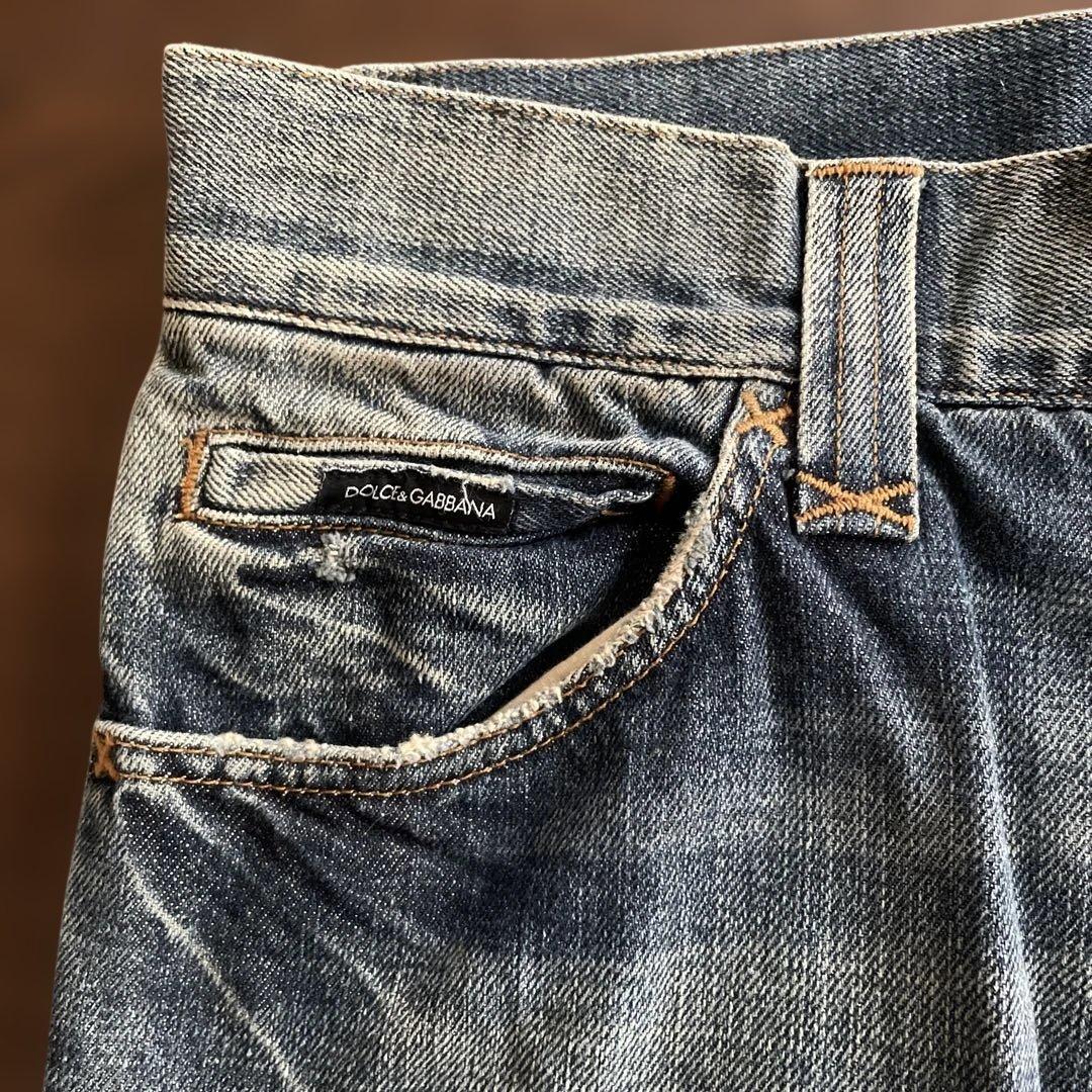 DOLCE＆GABBANA デニムパンツ　ダメージ加工ジーンズ　46