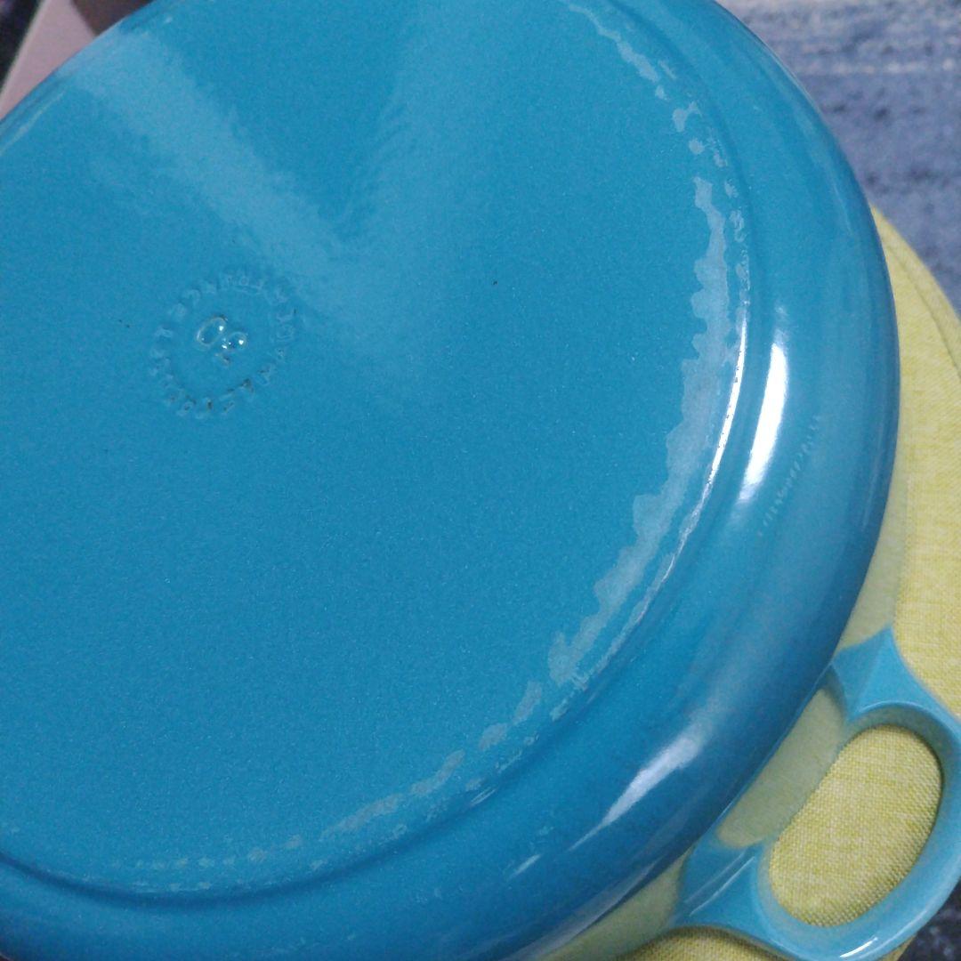 Tモー　Le Creuset 両手鍋 ターコイズ 30