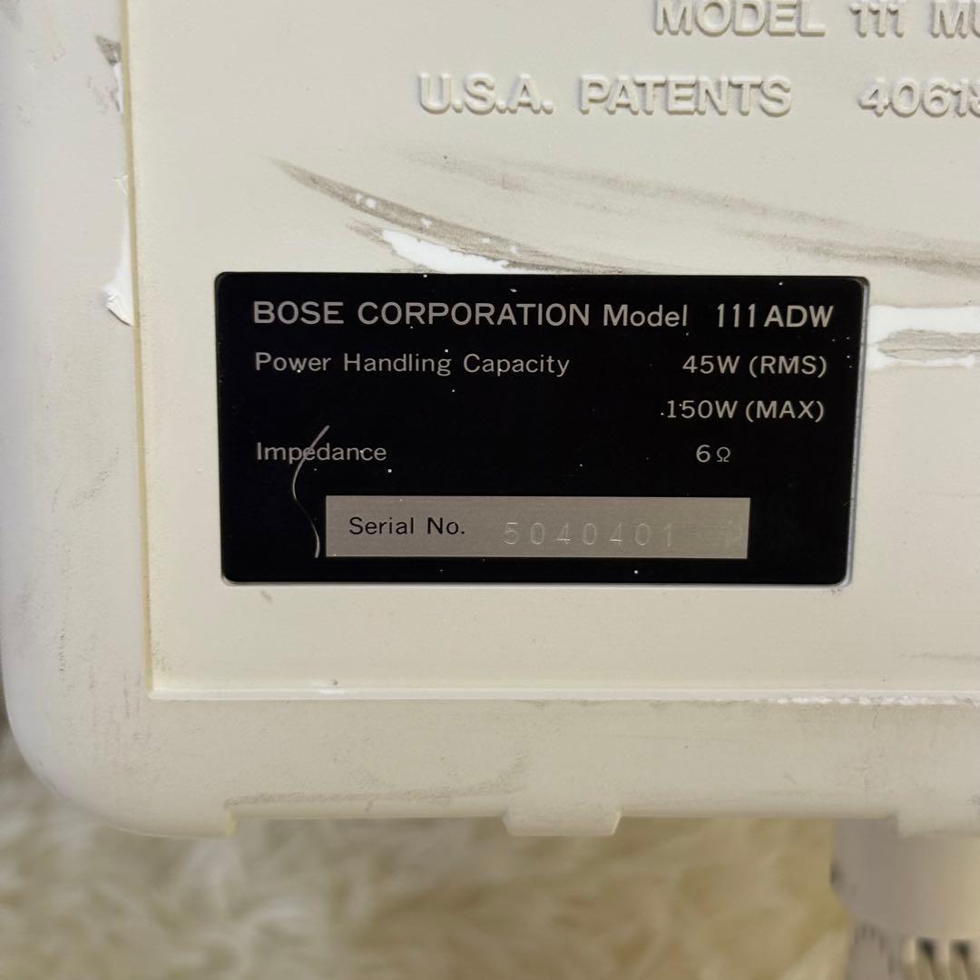 BOSE ボーズ 111ADW ペアスピーカー 白 純正吊り金具付 音出し確認済