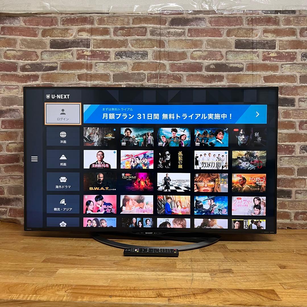 シャープ 50V型 4K 液晶テレビ AQUOS LC-50U45 動画アプリ○