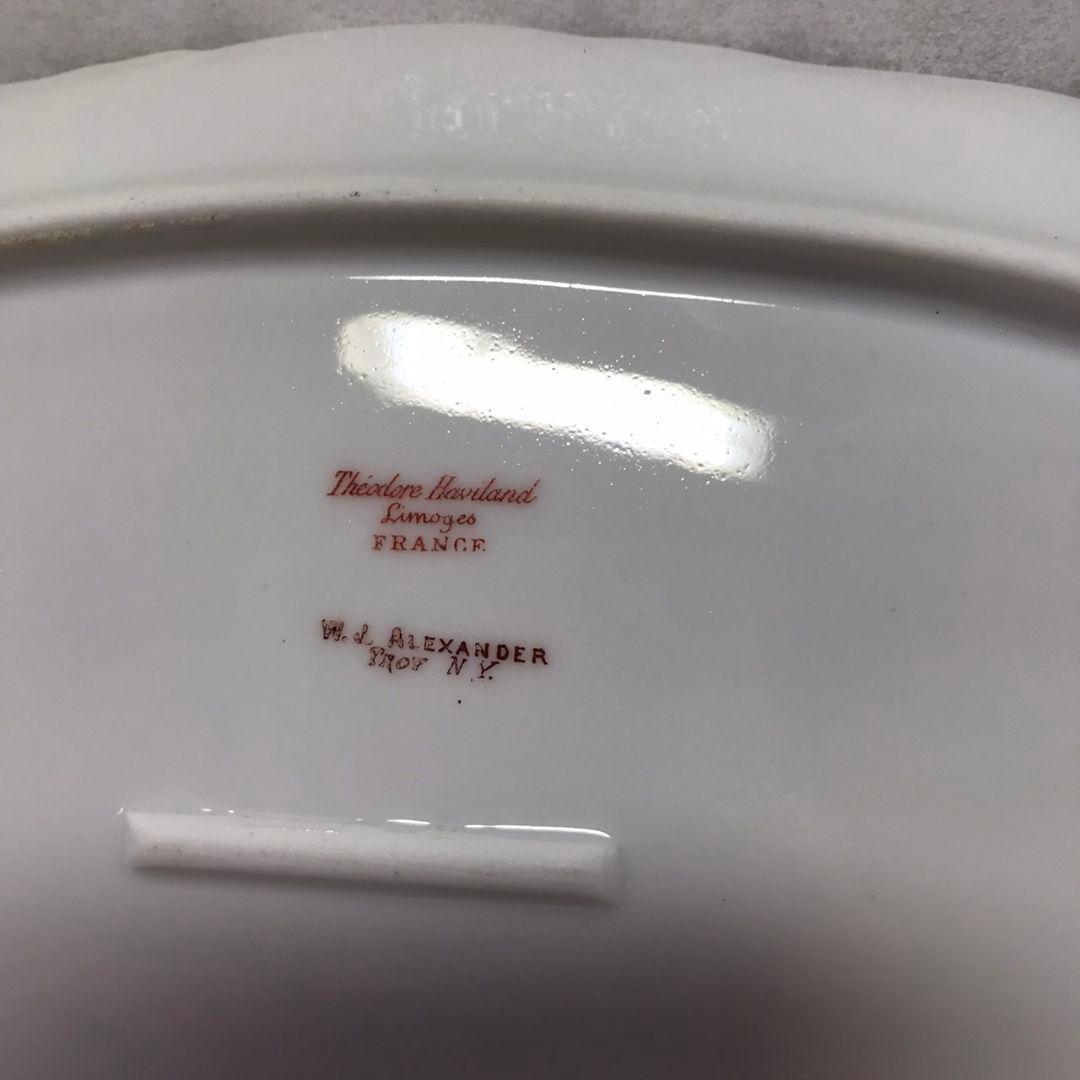 セオドア ハビランド リモージュ　フランス アンティーク　オーバルディッシュ