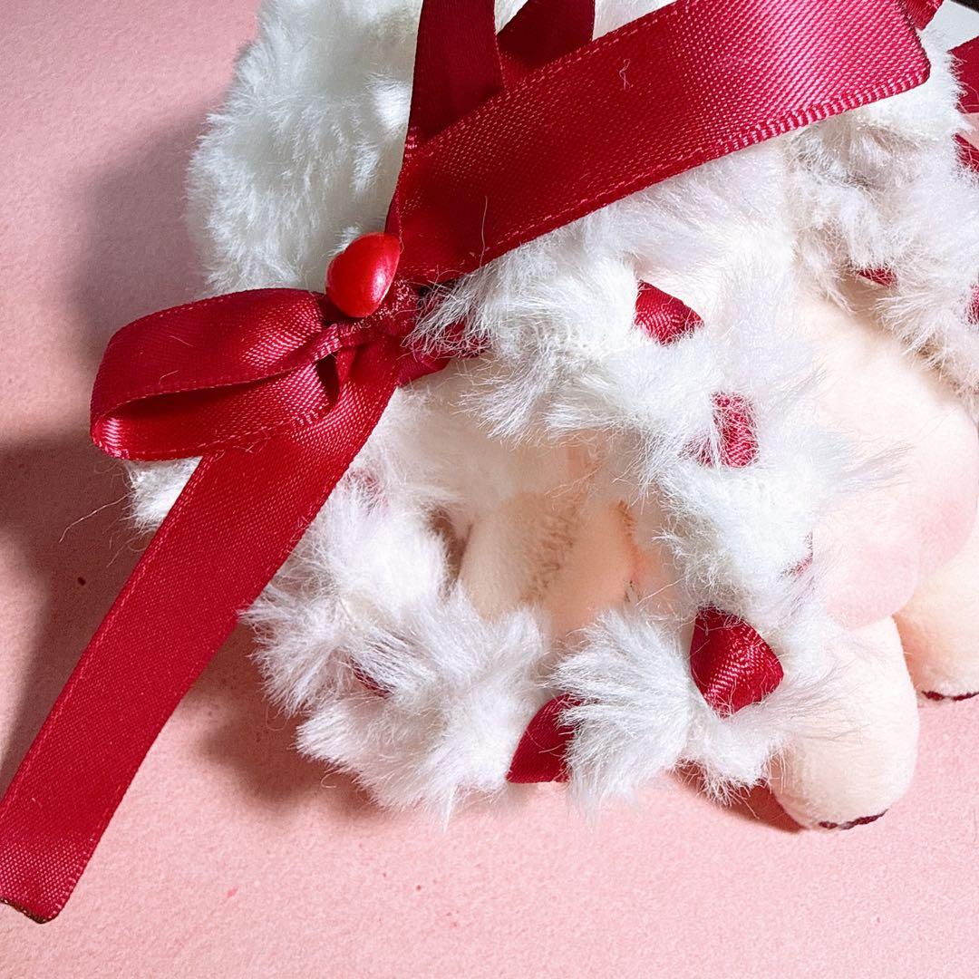 無属性　自作ぬいぐるみ　真っ白グラデーション三つ編みリボンの女の子　骨付き