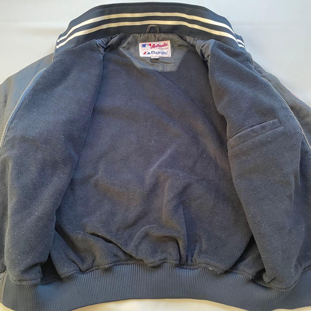 【美品】MLB ヤンキース 90s 総刺繍 スタジャン　ネイビー