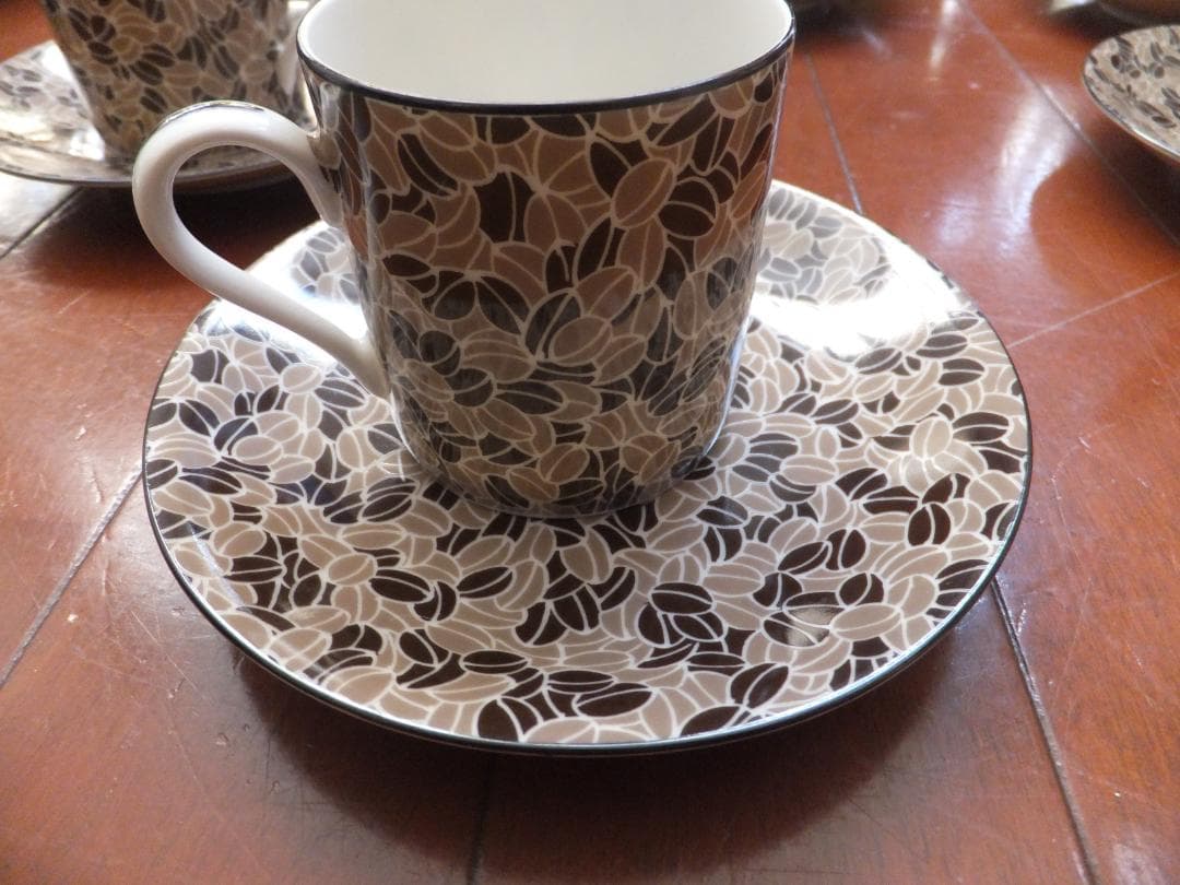 レアもの！七代　加藤幸兵衛　美濃焼『茶菜豆』カップ&ソーサー6客