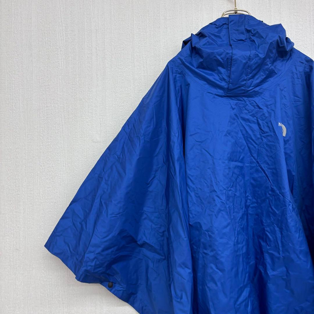 極美品✨ 希少 ノースフェイス ポンチョ レインコート 大きめ Lサイズ ブルー