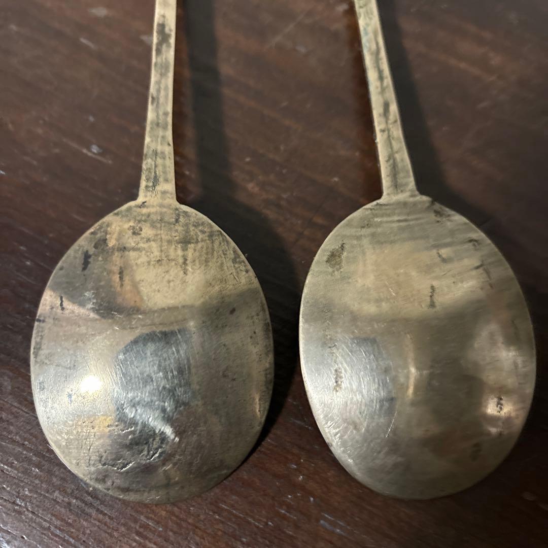 李朝スッカラ6点　(ar126)韓国スプーン.アンティーク.古道具.コウケンテツ
