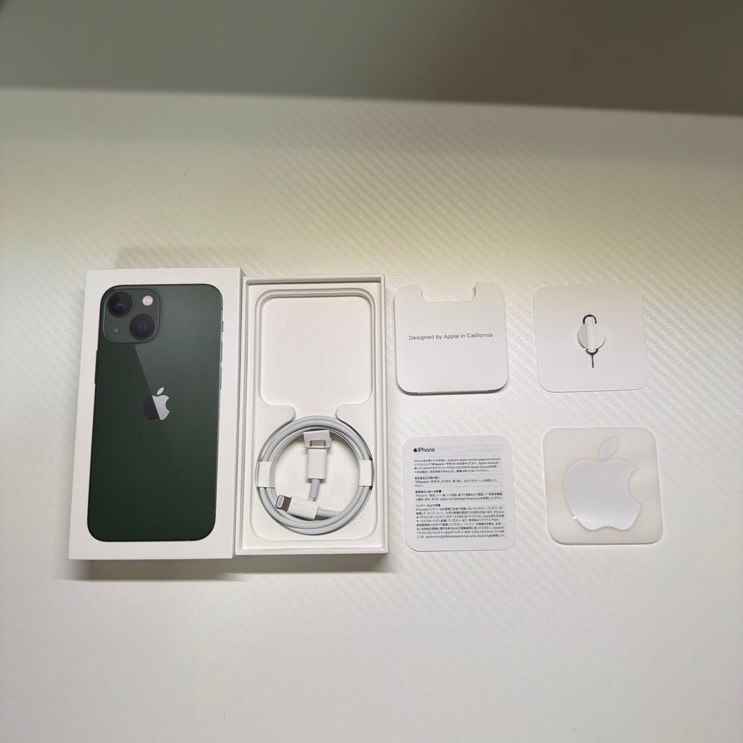 Apple iPhone 13 mini グリーン 本体 ケース付き