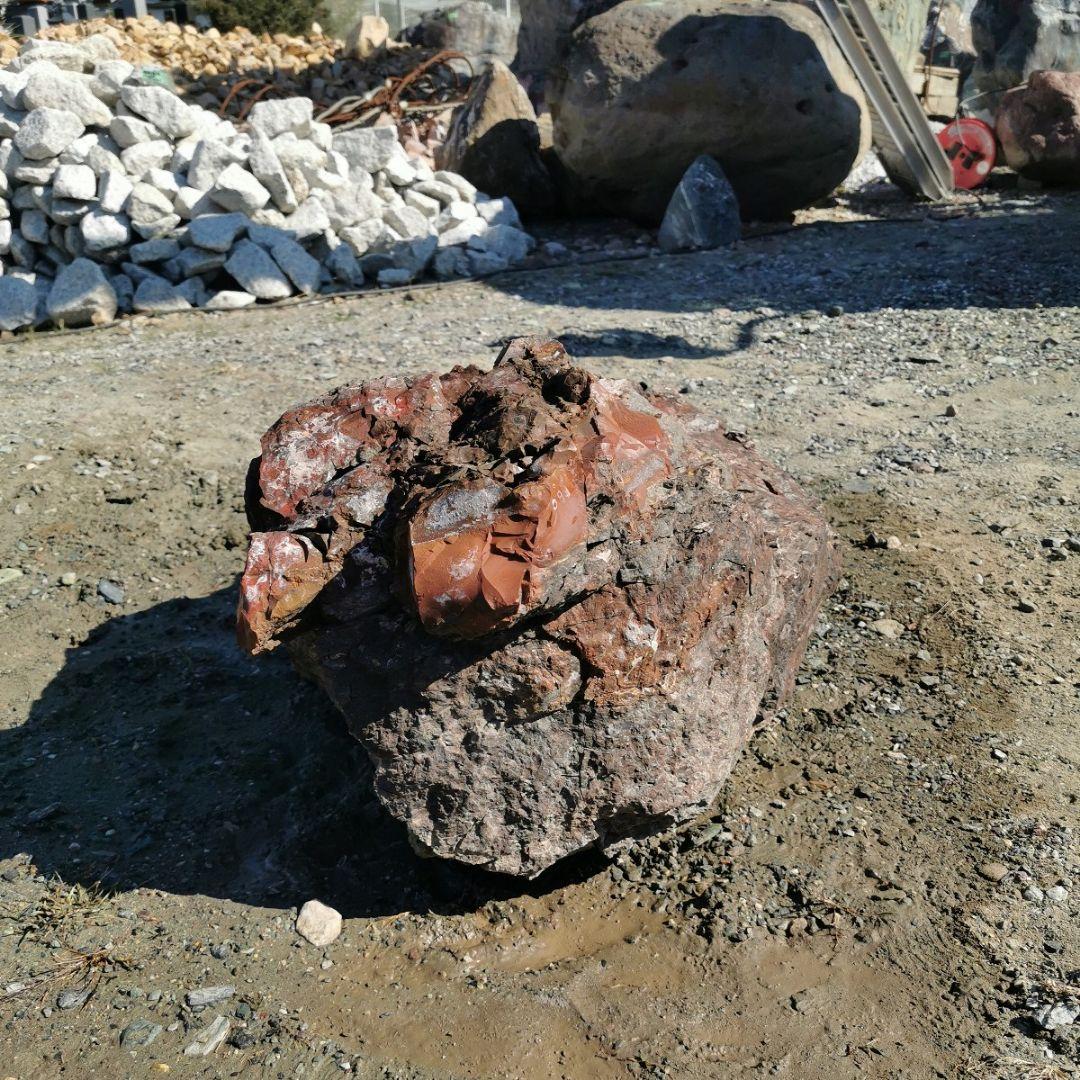 福島産　ジャスパー　120キロ　碧玉　庭石　鑑賞石　石　庭　ガーデニング