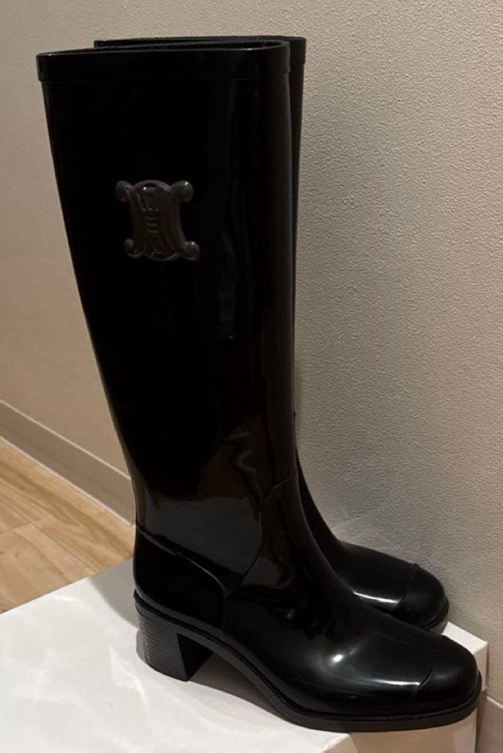 美品✨️本物セリーヌ ♡celine♡トリオンフが可愛い♡レインブーツ