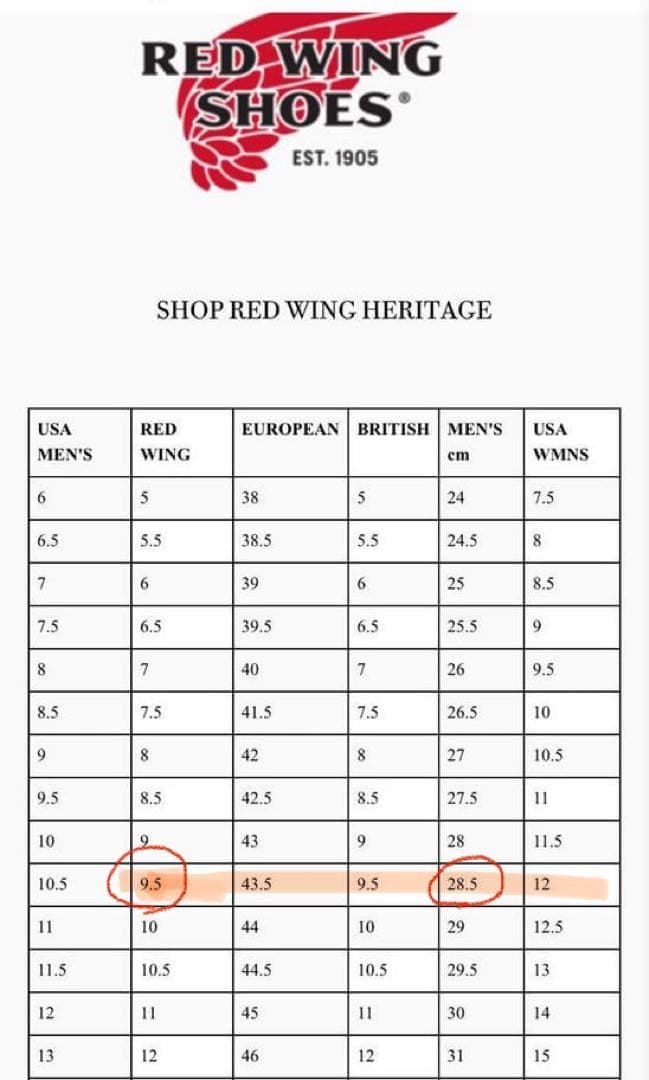 RED WING 9874 アイリッシュセッター　茶芯　27.5〜28.5cm