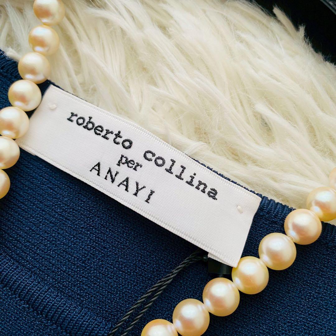 アナイ×イタリア製ロベルトコリーナ別注●未使用タグ付●ハイゲージニットドレス M