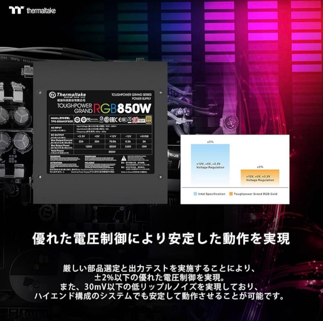 電源ユニット Thermaltake TOUGHPOWER GRAND RGB 850W
