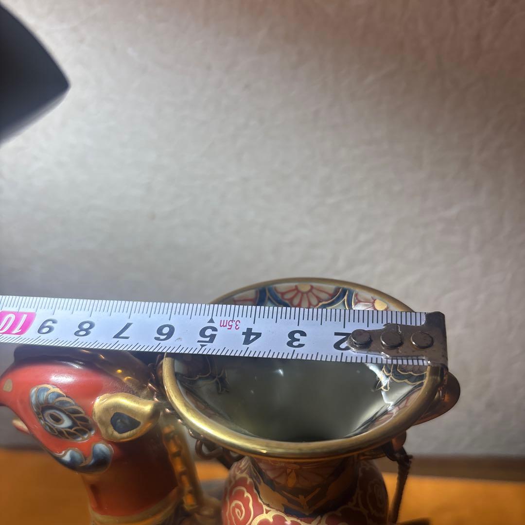 美品 林九郎 在銘 花器 置物