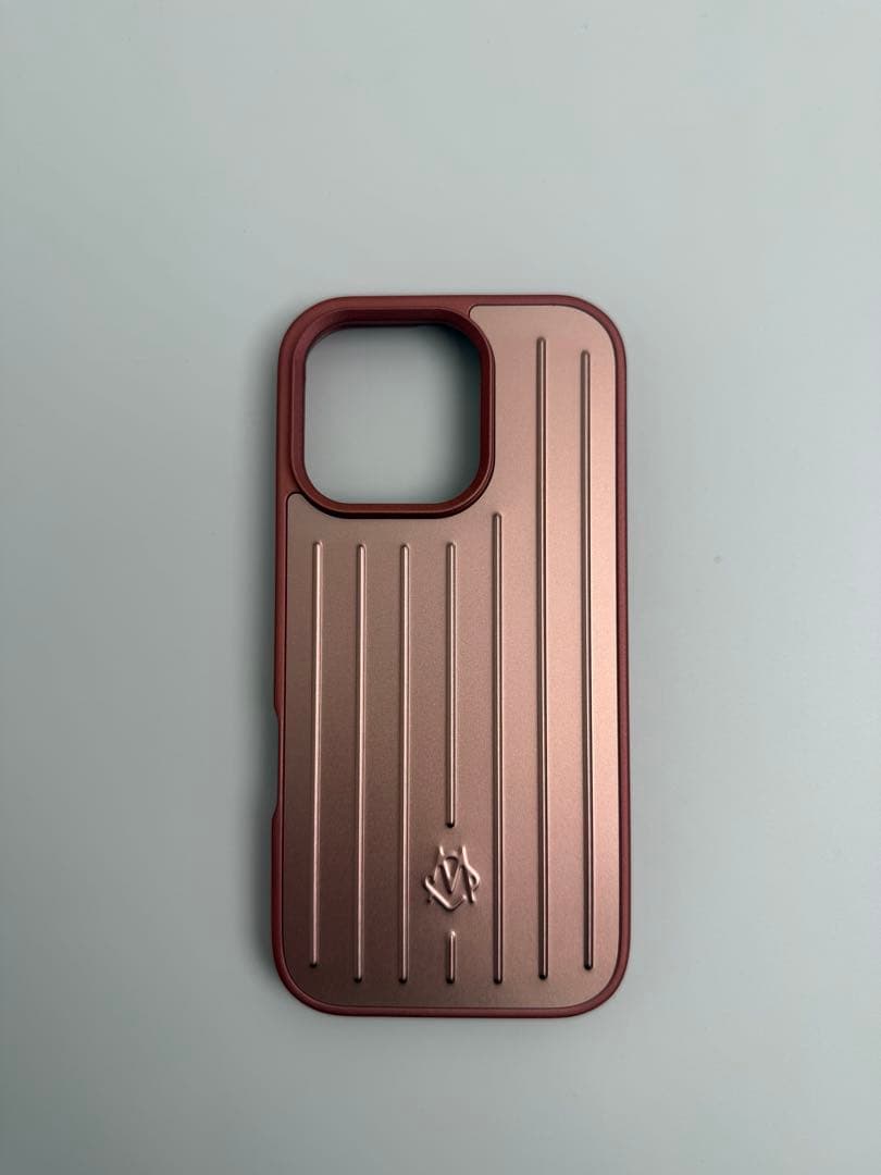 RIMOWA iPhone16 pro ケース ピンクゴールド ストライプ
