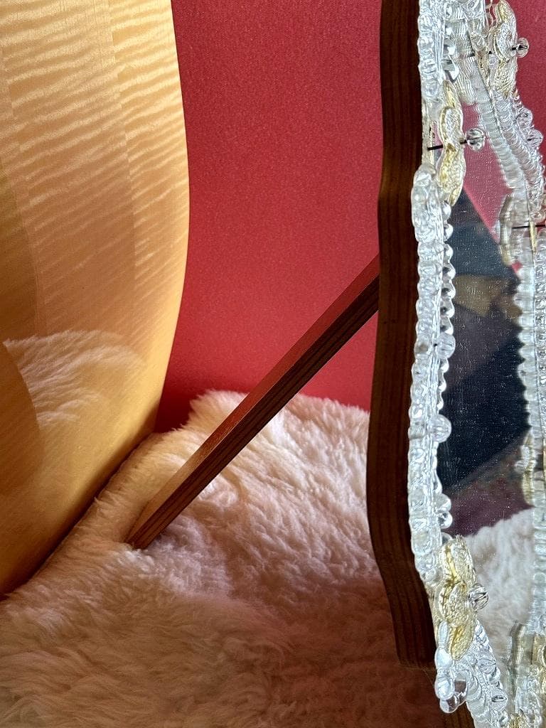 ムラーノガラス　＜Ａ＞　壁掛け・スタンドミラー　ベネチアンガラス　イタリア