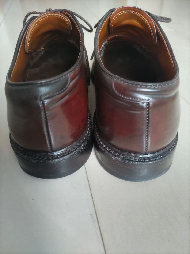 オールデン　コードバン　Uチップ　スクエアトウ　バリーラスト　濃茶　マホガニー