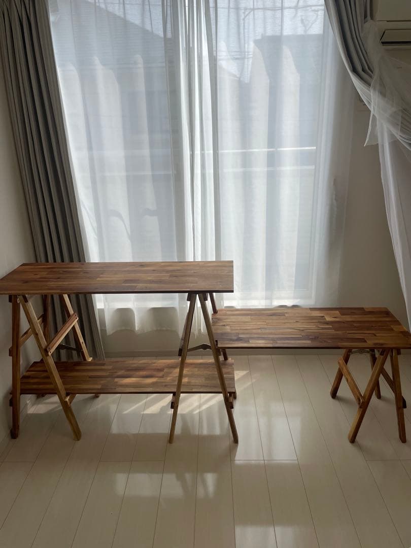 キッチンテーブル アカシアキッチンラック + オプションテーブル