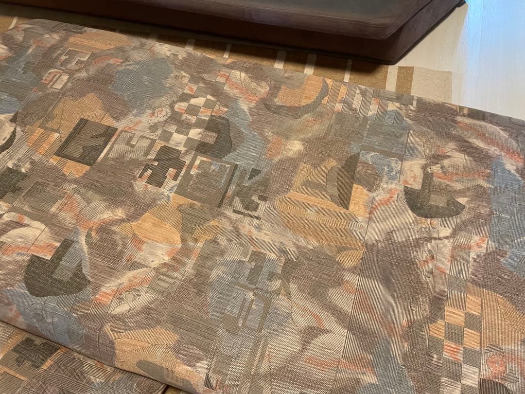 引き取り限定！ 抽象パターン ファブリック 2人掛けソファ