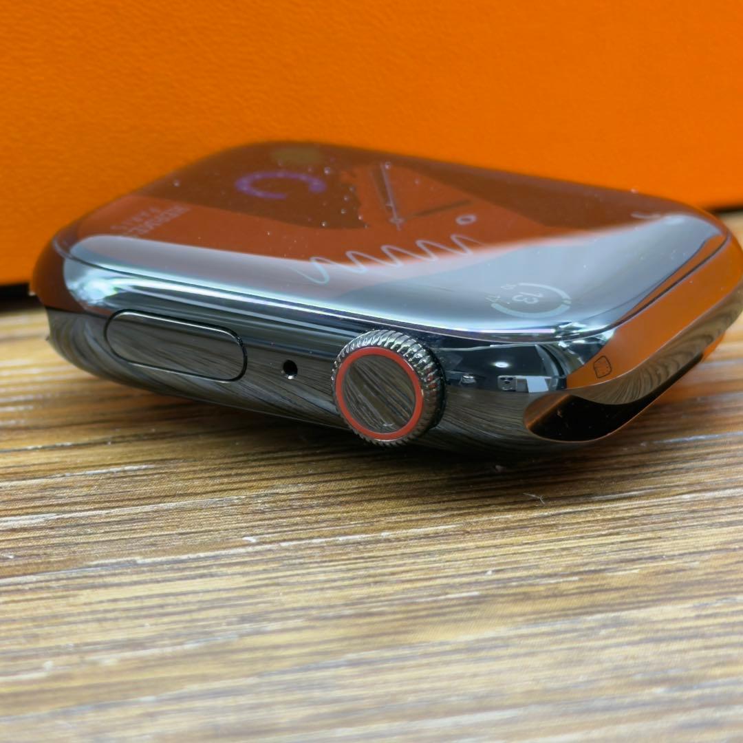 3017 Apple Watchエルメス　シリーズ7 ブラックステンレスモデル