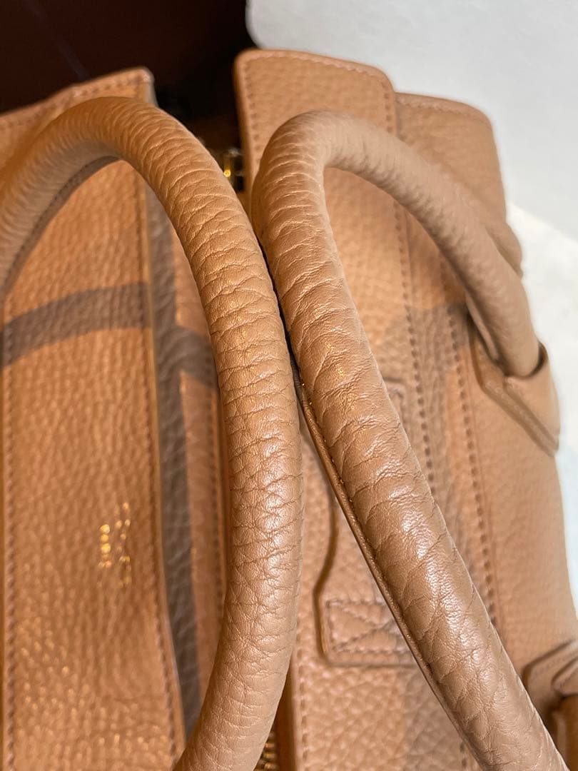 【美品】CÉLINE ラゲージ マイクロショッパー　カーフスキン製