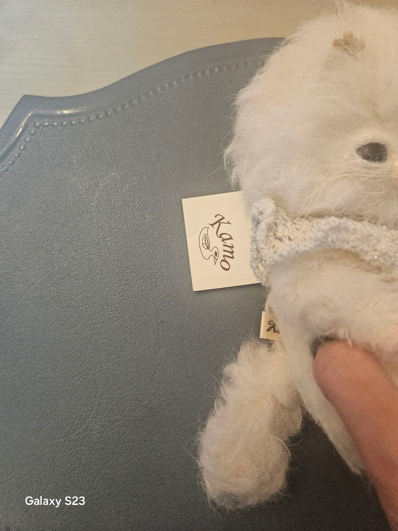 Kamo モヘア おねむな猫 ホワイト