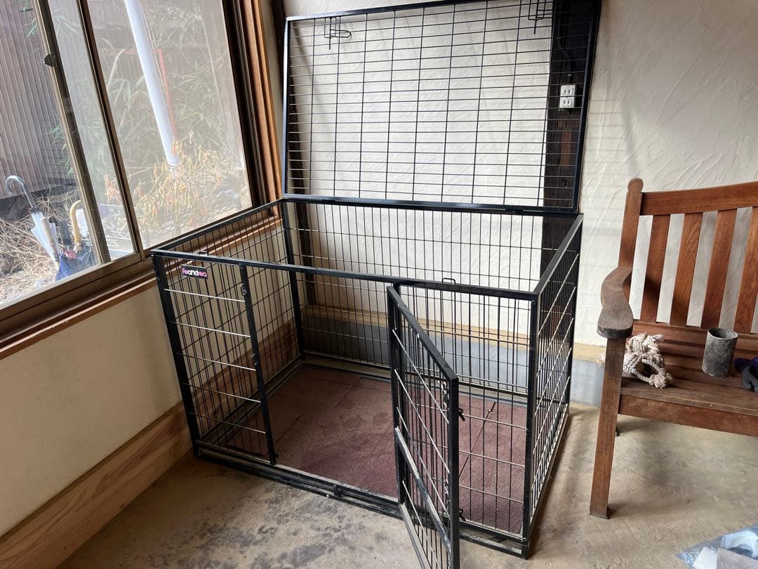 Fearndea 中型犬用ケージ 黒