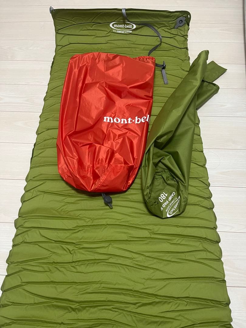 【美品・1回使用】モンベル CAMP PAD 50 180cm ポンプバッグ付き