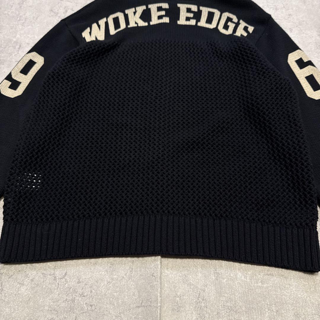 WOKE EDGE ウォークエッジ ニット M ナンバリング 黒 かつきくん着用