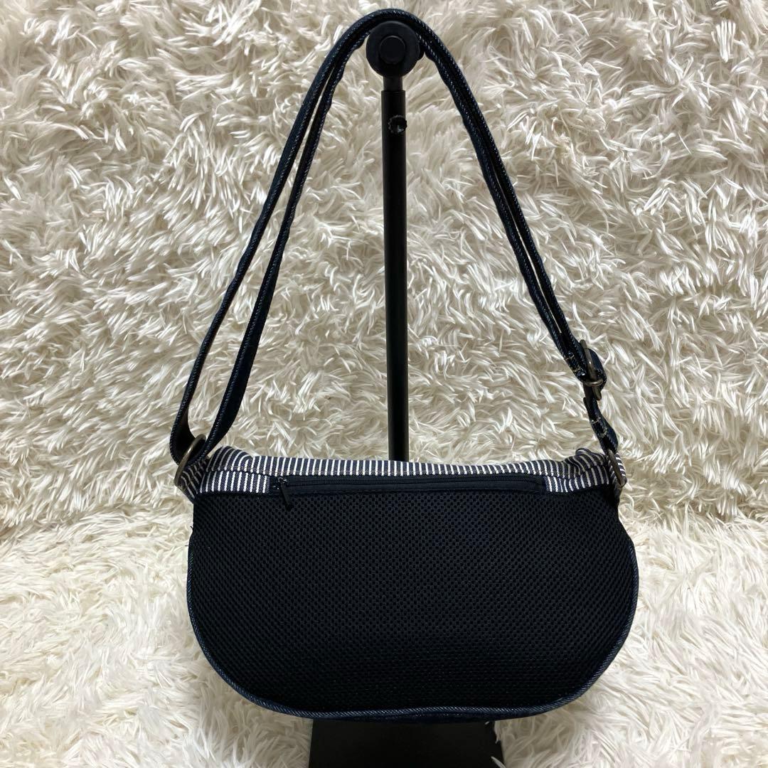 AYANOKOJI 口折れ型 がま口 クロス ボディバッグ デニム ヒッコリー