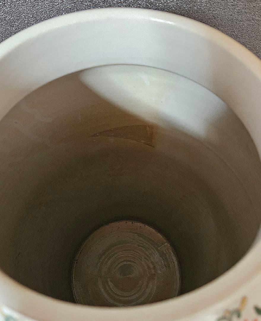 【名品古伊万里❗09】明治時代　里帰り品　錦手　花に鳥に蝶図　高39.7cm大壺