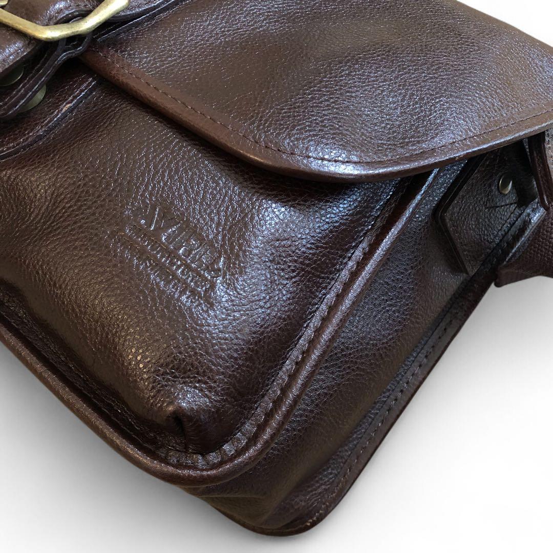 AVIREX レザー ショルダーバッグ BULTO アヴィレックス フラップ　茶