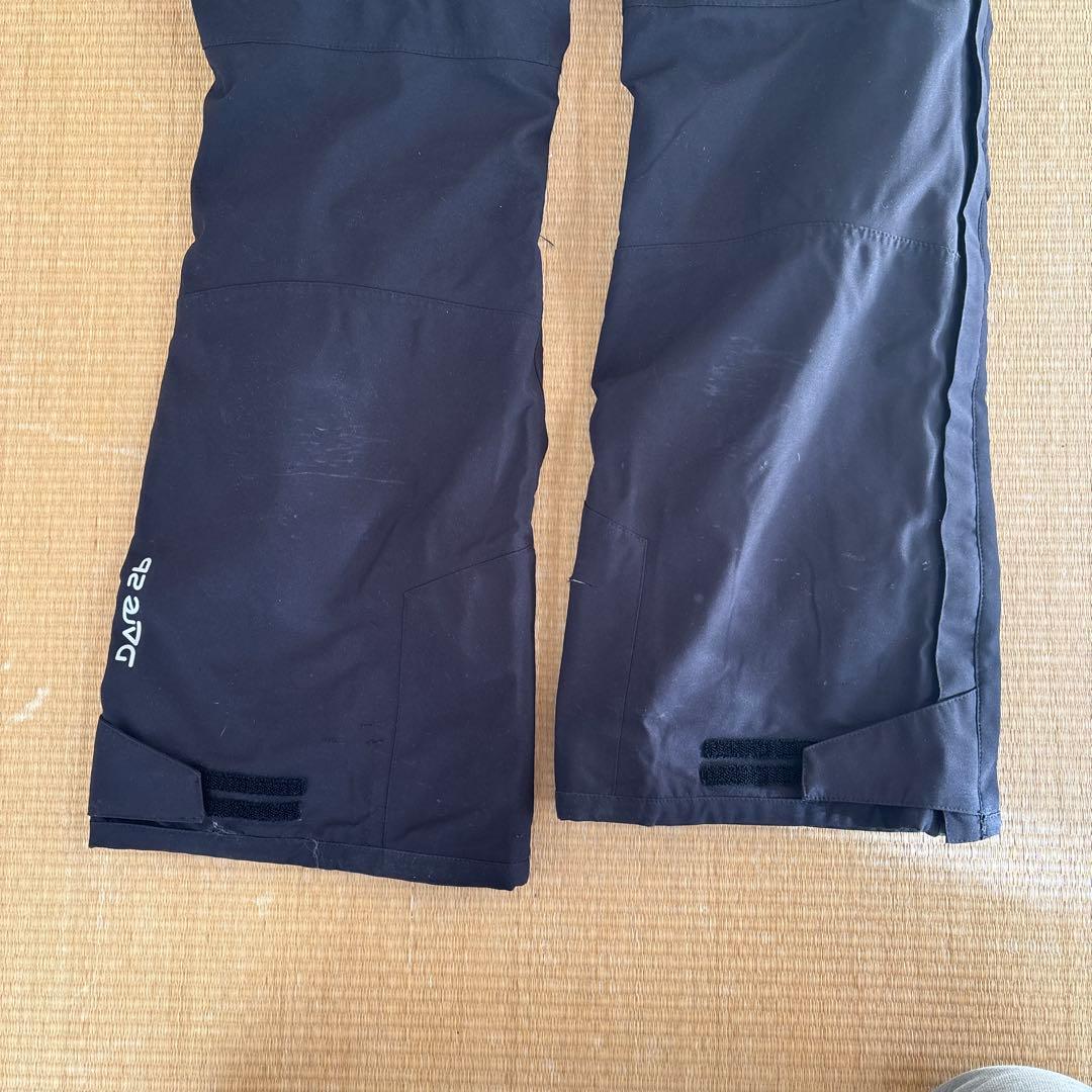 スキーウェア上下　メンズ 黒/黄 フード付き