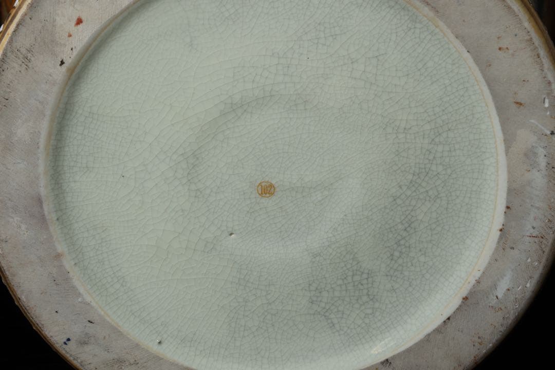 薩摩焼 金薩摩 美人図 大花瓶 高さ61.5㎝ 飾壷 耳付き 花入 古美術品