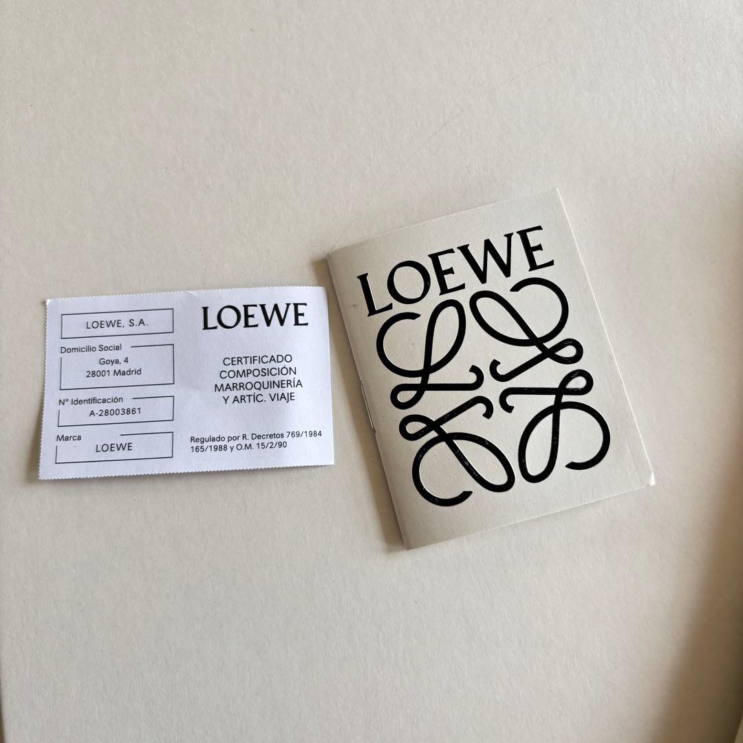LOEWE かごバッグ ストロー レザースモール